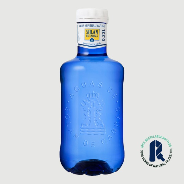 ٣٣٠ مل * ٣٦ زجاجه بلاستيك سولان دي كابراس مياه معدنية طبيعية، من صنع الطبيعة