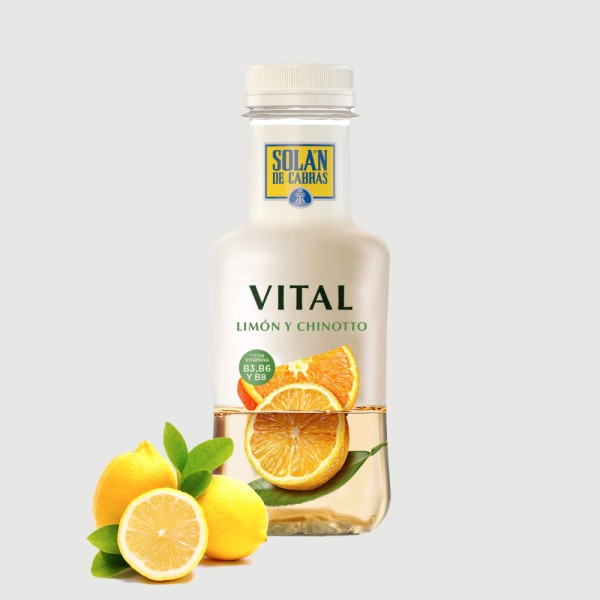 Agua Vital Saborizada Con Limón Y Extracto De Chinotto 330ml*24