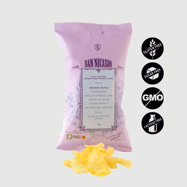 Gluten-Free Spanish potato chips with Himalayan salt 40g - San Nicasio