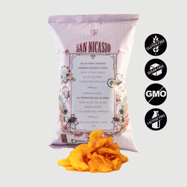 Gluten-Free Spanish Potato chips with Smoked Paprika Flavor 150g- San Nicasio