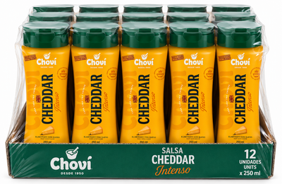 Choví Cheddar Cheese Sauce 250ml x 12 – Creamy Spanish Sauce