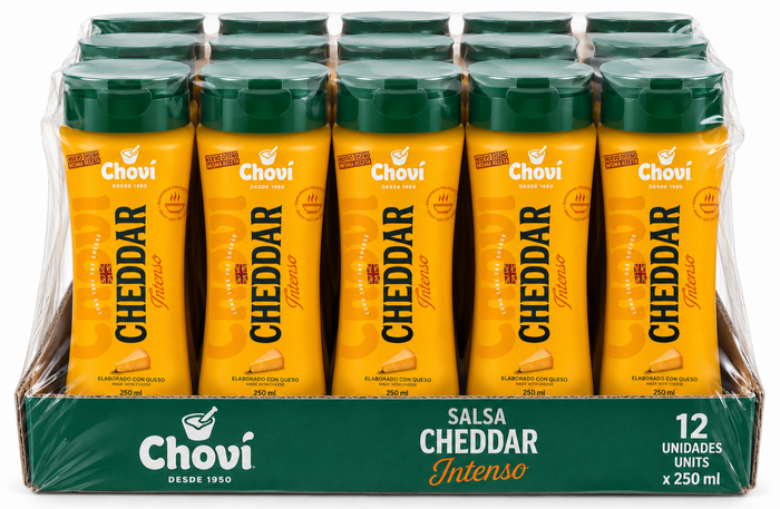 Choví Cheddar Cheese Sauce 250ml x 12 – Creamy Spanish Sauce