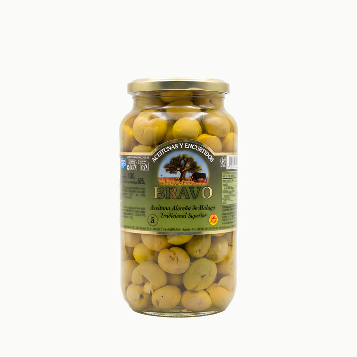 BRAVO Aloreña de Málaga Green Olives 525g